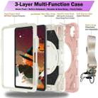 For iPad 10th Gen 10.9 2022 Bat Hand Grip Turntable Stand Tablet Case(Pink White) - 3