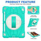 For iPad 10.2 2021 / 2020 / 2019 Bat Hand Grip Turntable Stand Tablet Case(Mint Green White) - 2