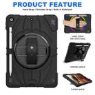 For iPad 10.2 2021 / 2020 / 2019 Bat Hand Grip Turntable Stand Tablet Case(Black) - 2