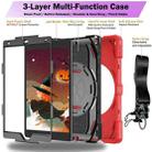 For iPad 10.2 2021 / 2020 / 2019 Bat Hand Grip Turntable Stand Tablet Case(Red Black) - 3