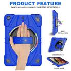 For iPad 9.7 2018 / 2017 / Air 2 Bat Hand Grip Turntable Stand Tablet Case(Blue Black) - 2