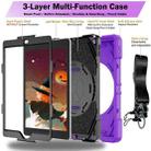 For iPad 9.7 2018 / 2017 / Air 2 Bat Hand Grip Turntable Stand Tablet Case(Purple Black) - 3
