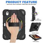 For iPad mini 6 / mini 2024 Bat Hand Grip Turntable Stand Tablet Case(Black) - 2