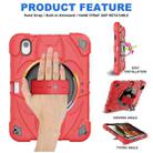 For iPad mini 6 / mini 2024 Bat Hand Grip Turntable Stand Tablet Case(Red Black) - 2