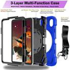 For iPad mini 6 Bat Hand Grip Turntable Stand Tablet Case(Blue Black) - 3