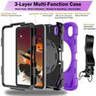 For iPad mini 6 / mini 2024 Bat Hand Grip Turntable Stand Tablet Case(Purple Black) - 3