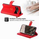 For Google Pixel 7 Pro POLA Love Multi-Card Slots Zipper Wallet Leather Phone Case(Red) - 2