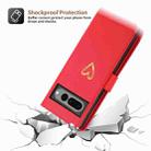 For Google Pixel 7 Pro POLA Love Multi-Card Slots Zipper Wallet Leather Phone Case(Red) - 3