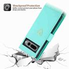 For Google Pixel 7 Pro POLA Love Multi-Card Slots Zipper Wallet Leather Phone Case(Light Green) - 3