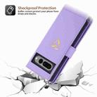 For Google Pixel 7 Pro POLA Love Multi-Card Slots Zipper Wallet Leather Phone Case(Purple) - 3