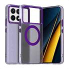 For Xiaomi Poco F6 Pro Candy Magsafe PC Hybrid TPU Phone Case(Purple) - 1