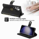 For Samsung Galaxy S23 Ultra 5G POLA Love Multi-Card Slots Zipper Wallet Leather Phone Case(Black) - 2