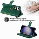 For Samsung Galaxy S23 Ultra 5G POLA Love Multi-Card Slots Zipper Wallet Leather Phone Case(Dark Green) - 2