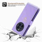 For Huawei Mate 50 Pro POLA Love Multi-Card Slots Zipper Wallet Leather Phone Case(Purple) - 3