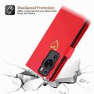 For Huawei P60 Pro POLA Love Multi-Card Slots Zipper Wallet Leather Phone Case(Red) - 3