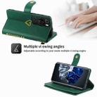 For Huawei P60 Pro POLA Love Multi-Card Slots Zipper Wallet Leather Phone Case(Dark Green) - 2