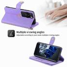 For Huawei P60 Pro POLA Love Multi-Card Slots Zipper Wallet Leather Phone Case(Purple) - 2