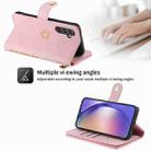 For Samsung Galaxy A54 POLA Love Multi-Card Slots Zipper Wallet Leather Phone Case(Pink) - 2