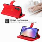 For Samsung Galaxy A54 POLA Love Multi-Card Slots Zipper Wallet Leather Phone Case(Red) - 2