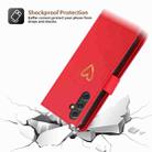 For Samsung Galaxy A54 POLA Love Multi-Card Slots Zipper Wallet Leather Phone Case(Red) - 3