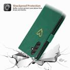 For Samsung Galaxy A54 POLA Love Multi-Card Slots Zipper Wallet Leather Phone Case(Dark Green) - 3