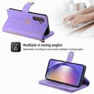 For Samsung Galaxy A54 POLA Love Multi-Card Slots Zipper Wallet Leather Phone Case(Purple) - 2