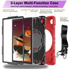 For Samsung Galaxy Tab A8 Bat Hand Grip Turntable Stand Tablet Case(Red Black) - 3