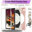 For Samsung Galaxy Tab A8 Bat Hand Grip Turntable Stand Tablet Case(Pink White) - 3