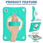 For Samsung Galaxy Tab A9+ Bat Hand Grip Turntable Stand Tablet Case(Mint Green White) - 2