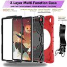 For Samsung Galaxy Tab A9+ Bat Hand Grip Turntable Stand Tablet Case(Red Black) - 3