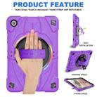 For Samsung Galaxy Tab A9+ Bat Hand Grip Turntable Stand Tablet Case(Purple Black) - 2