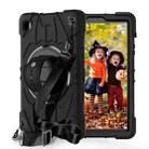 For Samsung Galaxy Tab A7 Lite Bat Hand Grip Turntable Stand Tablet Case(Black) - 1