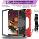 For Samsung Galaxy Tab A7 Lite Bat Hand Grip Turntable Stand Tablet Case(Red Black) - 3