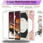 For Samsung Galaxy Tab A7 Lite Bat Hand Grip Turntable Stand Tablet Case(Pink White) - 3