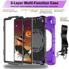 For Samsung Galaxy Tab A7 Lite Bat Hand Grip Turntable Stand Tablet Case(Purple Black) - 3