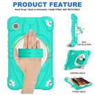 For Samsung Galaxy Tab A9 Bat Hand Grip Turntable Stand Tablet Case(Mint Green White) - 2