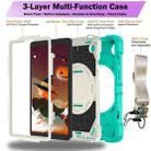 For Samsung Galaxy Tab A9 Bat Hand Grip Turntable Stand Tablet Case(Mint Green White) - 3