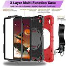 For Samsung Galaxy Tab A9 Bat Hand Grip Turntable Stand Tablet Case(Red Black) - 3