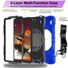 For Samsung Galaxy Tab A9 Bat Hand Grip Turntable Stand Tablet Case(Blue Black) - 3