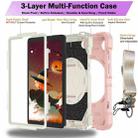 For Samsung Galaxy Tab A9 Bat Hand Grip Turntable Stand Tablet Case(Pink White) - 3