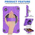 For Samsung Galaxy Tab A9 Bat Hand Grip Turntable Stand Tablet Case(Purple Black) - 2