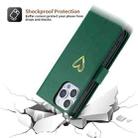 For iPhone 11 Pro POLA Love Multi-Card Slots Zipper Wallet Leather Phone Case(Dark Green) - 3