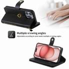 For iPhone 11 Pro Max POLA Love Multi-Card Slots Zipper Wallet Leather Phone Case(Black) - 2