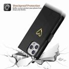 For iPhone 11 Pro Max POLA Love Multi-Card Slots Zipper Wallet Leather Phone Case(Black) - 3
