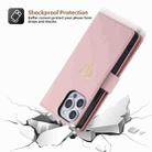 For iPhone 12 Pro POLA Love Multi-Card Slots Zipper Wallet Leather Phone Case(Pink) - 3