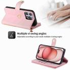 For iPhone 13 POLA Love Multi-Card Slots Zipper Wallet Leather Phone Case(Pink) - 2