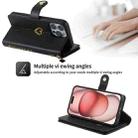 For iPhone 13 Pro POLA Love Multi-Card Slots Zipper Wallet Leather Phone Case(Black) - 2