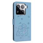 For Xiaomi 15 Pro Embossed Kitten Phone Leather Case with Lanyard(Blue) - 3