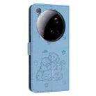 For Xiaomi 15 Ultra Embossed Kitten Phone Leather Case with Lanyard(Blue) - 3