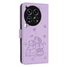 For Tecno Camon 30 4G / Camon 30 5G Embossed Kitten Phone Leather Case with Lanyard(Purple) - 3